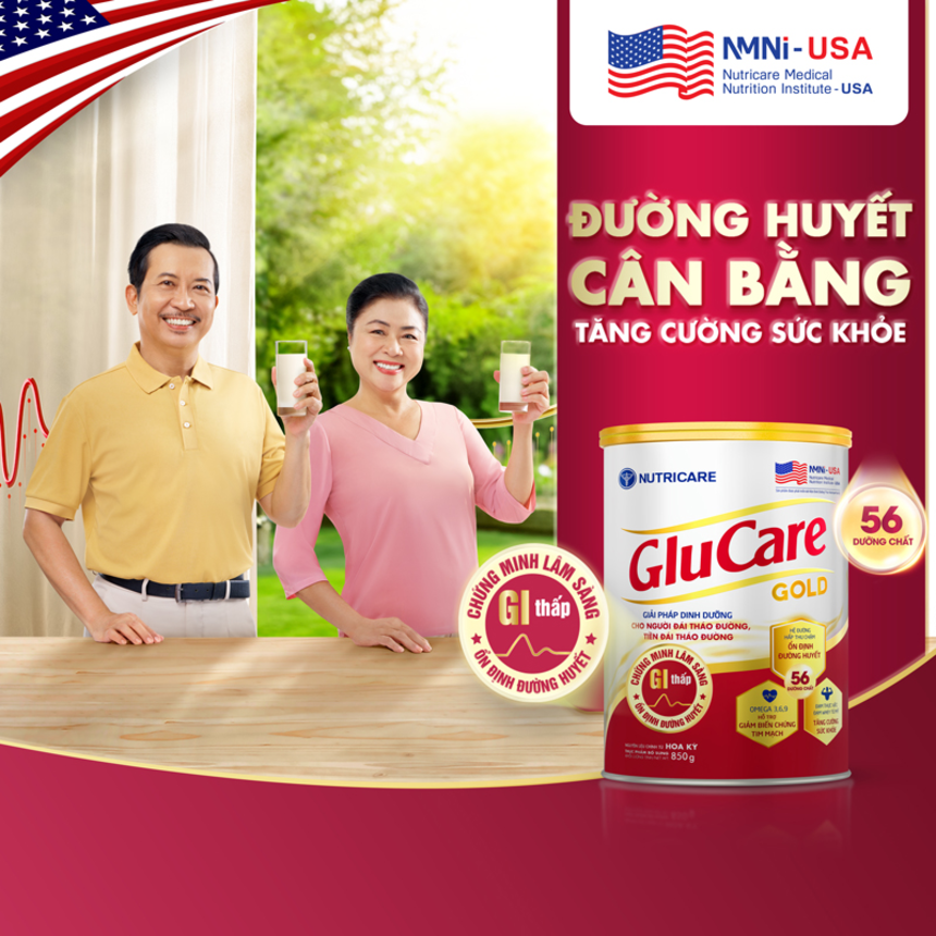 Glucare Gold sản phẩm sữa chuyên biệt dành cho người bệnh tiểu đường 