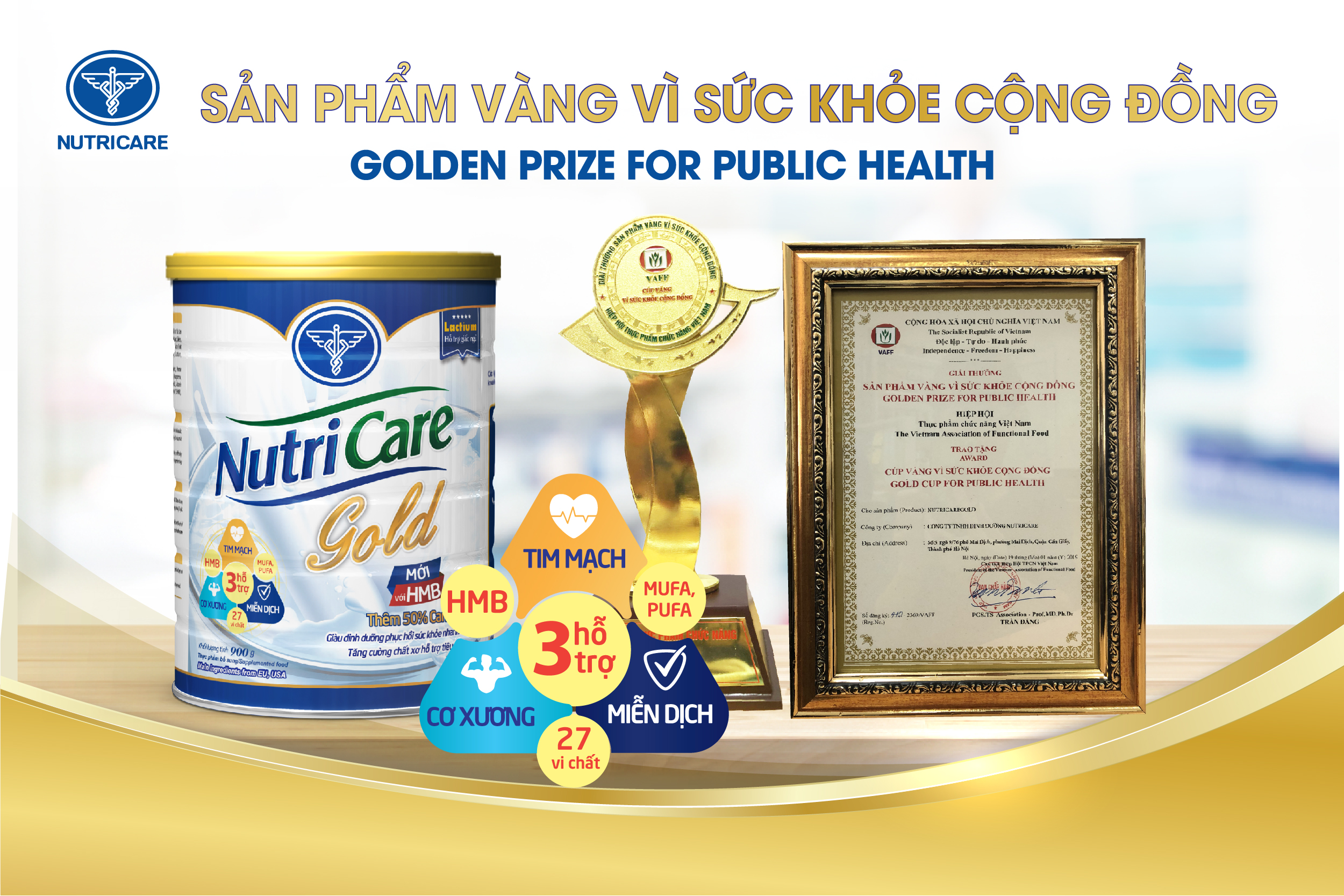 Nutricare Gold thuong hieu vang suc khoe cong dong