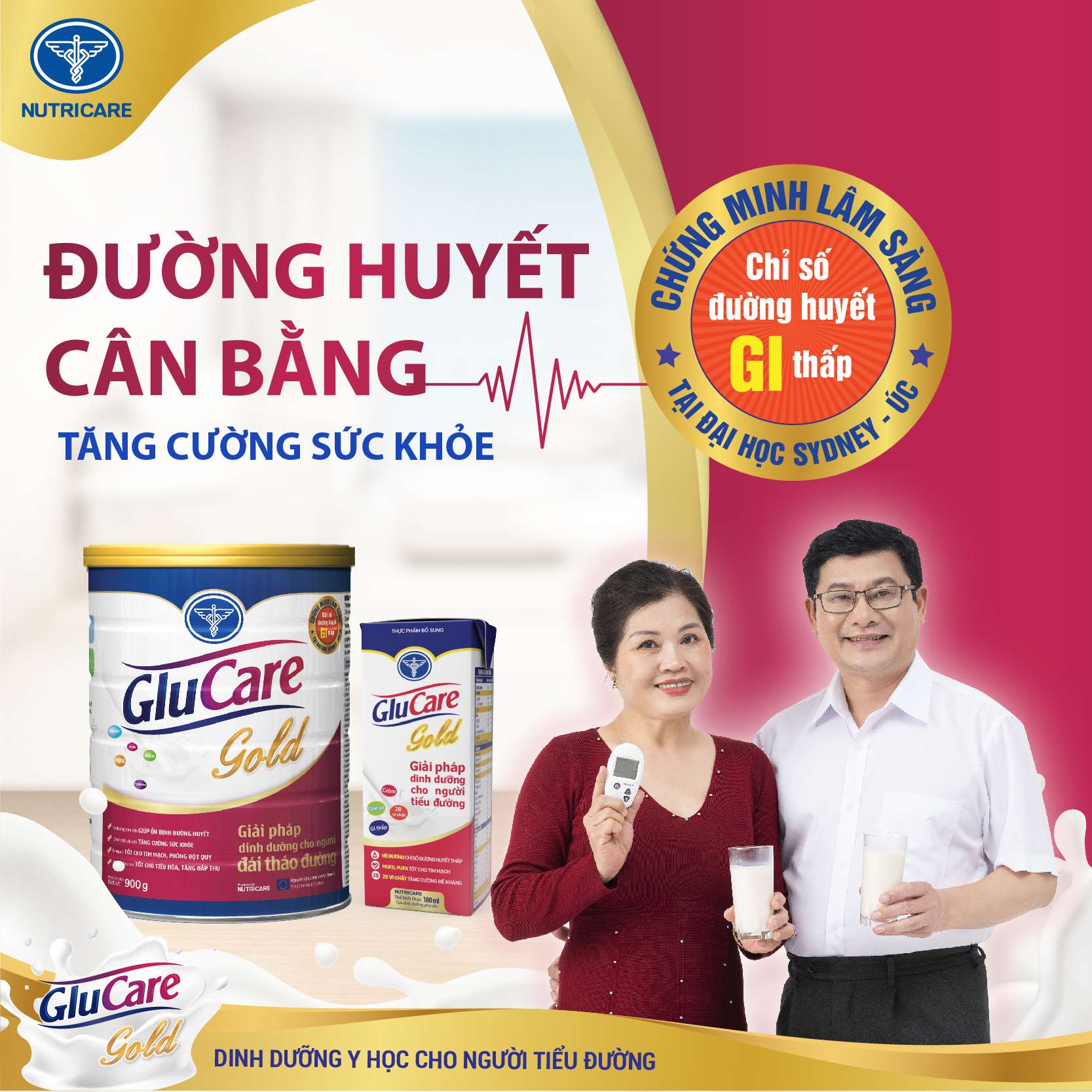 Glucare gold dinh duong cho nguoi tieu duong
