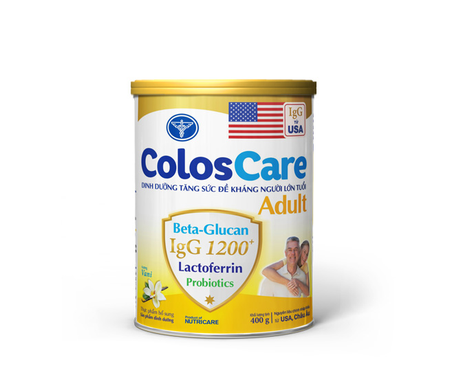 Sữa ColosCare Adult tăng cường sức đề kháng cho người già