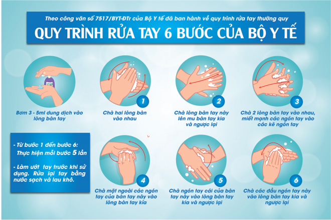 rửa tay thường xuyên