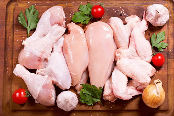 Thịt gà giàu dinh dưỡng và năng lượng.