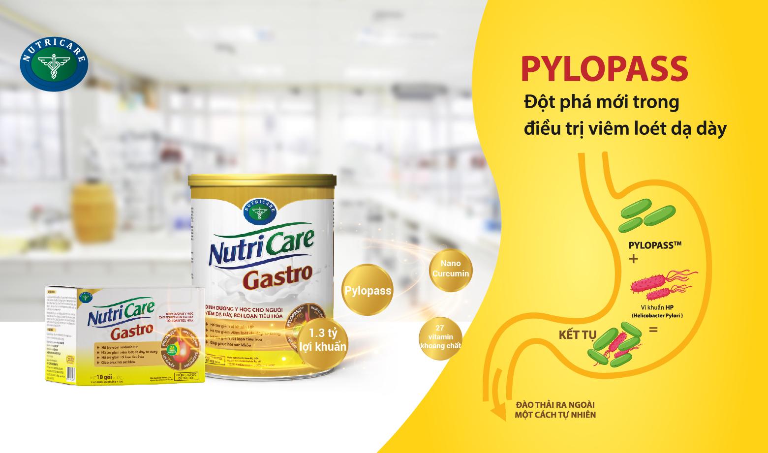 Nutricare Gastro đột phá mới trong điều trị viêm loét dạ dày tá tràng