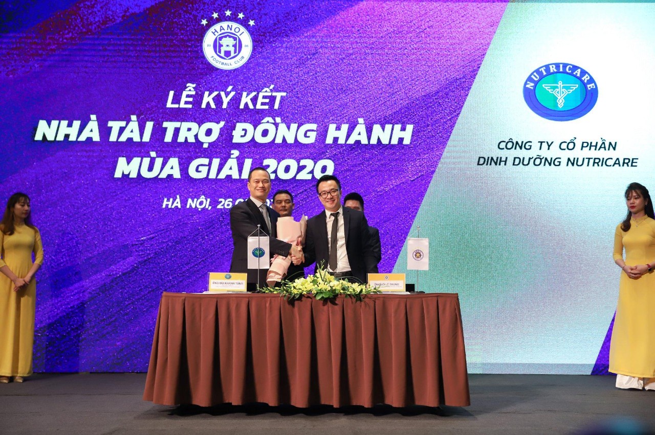 Nutricare đồng hành cùng CLB Bóng đá Hà Nội mùa giải 2020