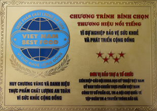 Nutricare – Huy chương vàng Thương hiệu an toàn vì sức khỏe cộng đồng 2014