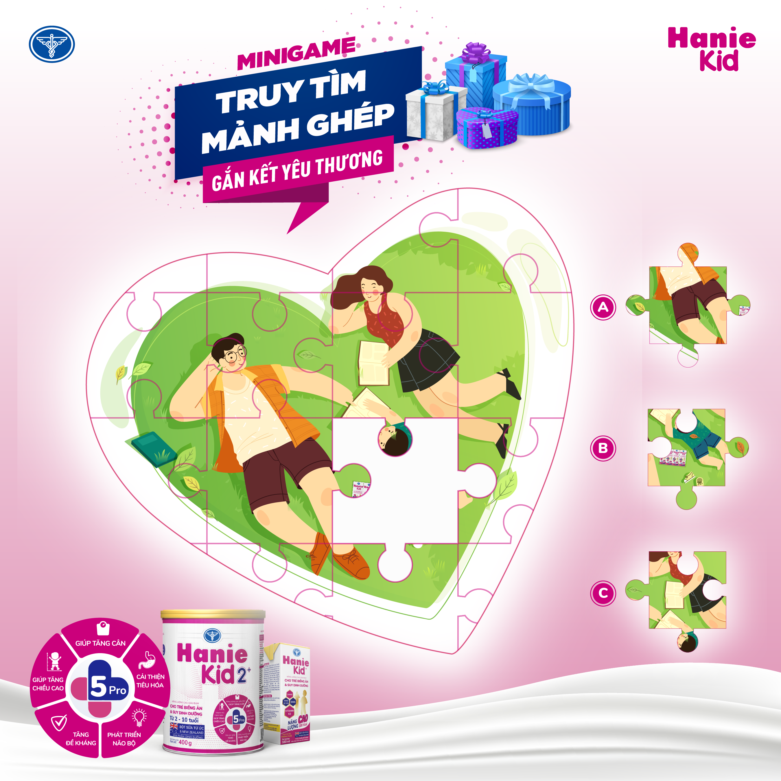 Mini Game Hanie Kid: “Truy tìm mảnh ghép – Gắn kết gia đình”
