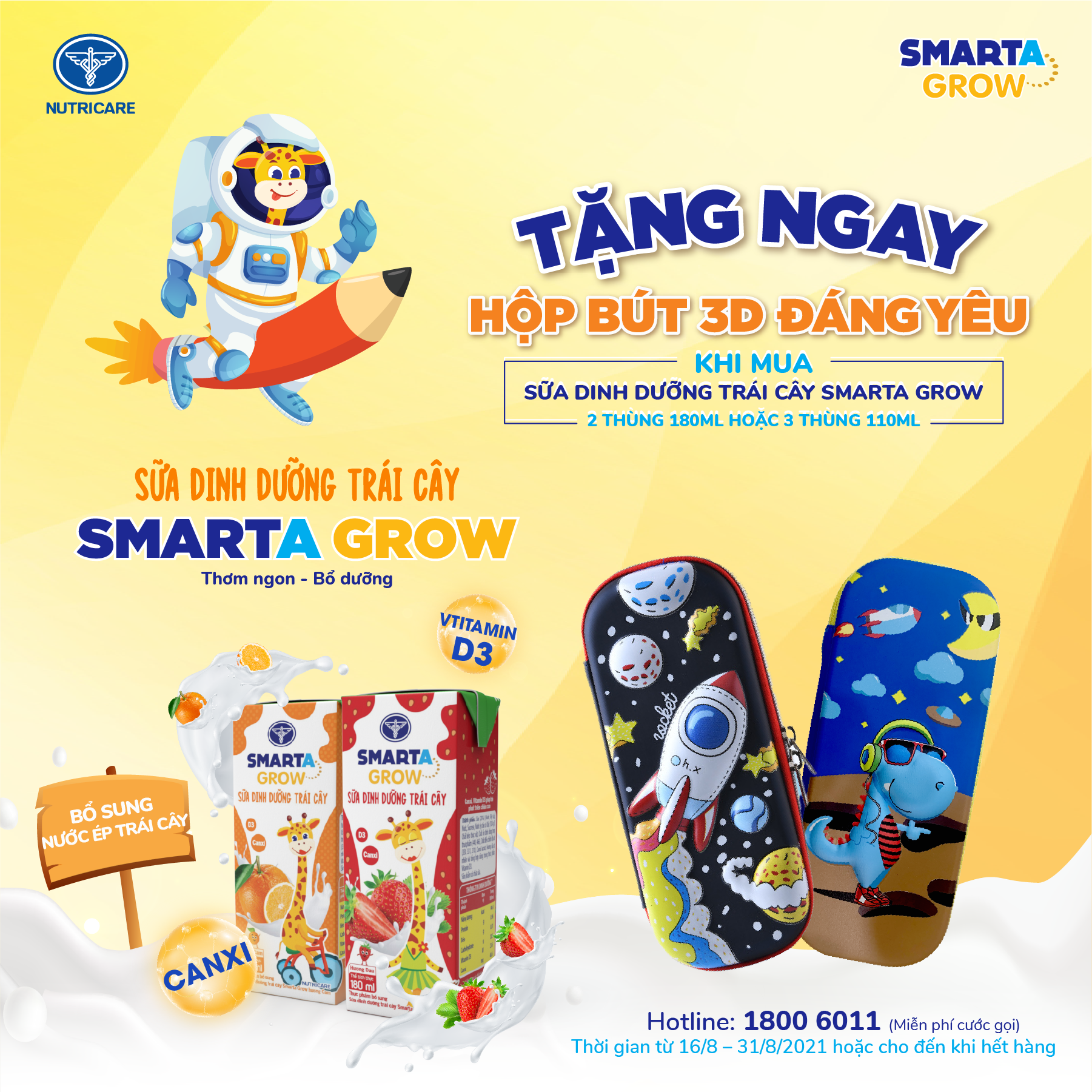 Mua sữa ngon nhận quà xinh nhanh tay mua ngay sữa trái cây Smarta Grow