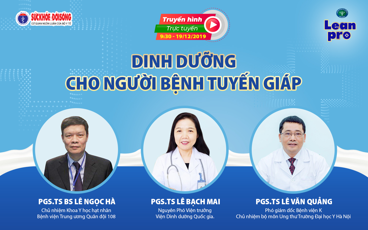 Truyền hình trực tuyến: Dinh dưỡng cho người bệnh tuyến giáp, ung thư tuyến giáp