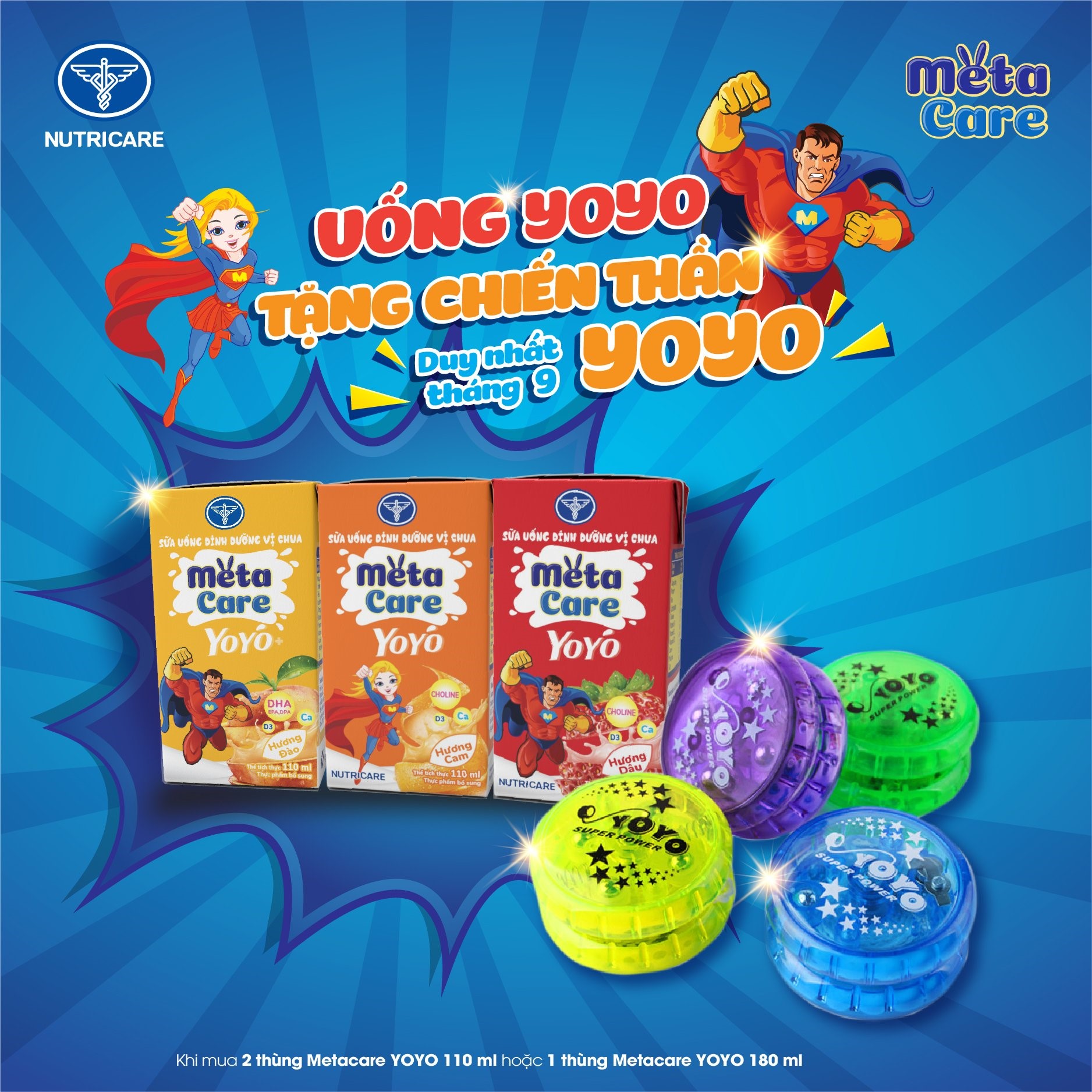 Chương trình ưu đãi hấp dẫn tháng 9 – Uống YoYo tặng chiến thần YoYo