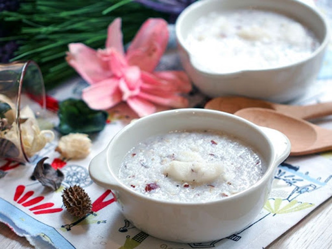 Cháo củ mài cho người già bị các bệnh về đường tiêu hóa