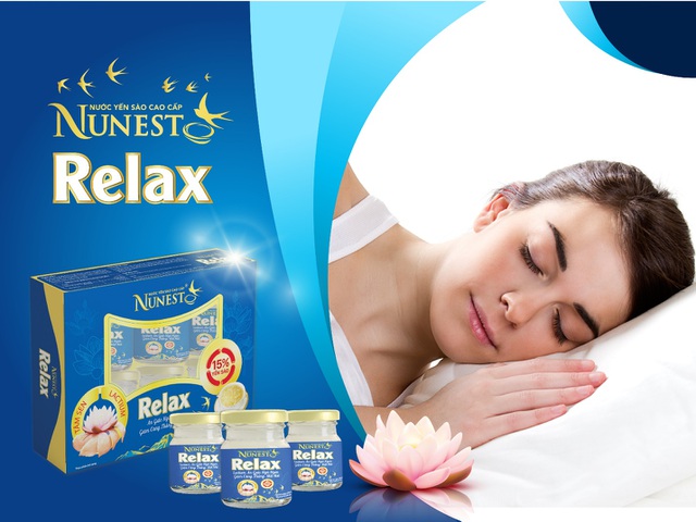 Nước yến Nunest Relax với Lactium và cao Tâm sen cho giấc ngủ ngon