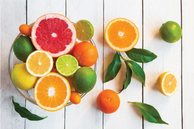 Trái cây có múi giàu vitamin C và flavonoid