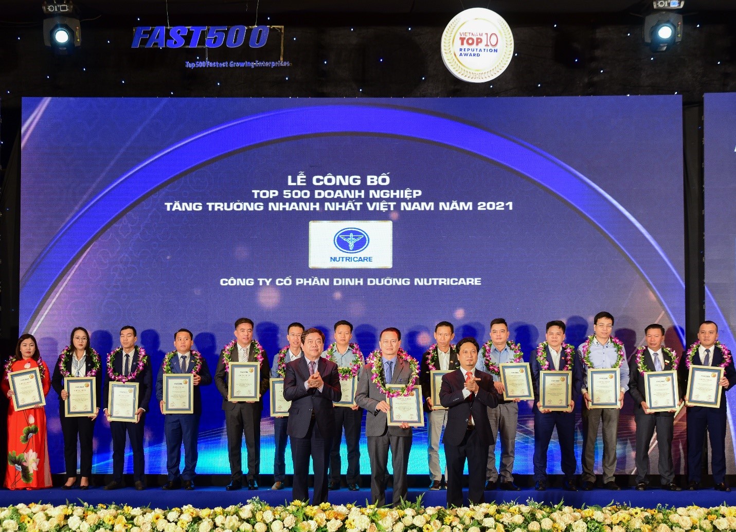 Nutricare is among the Top 500 fastest growing enterprises in Vietnam