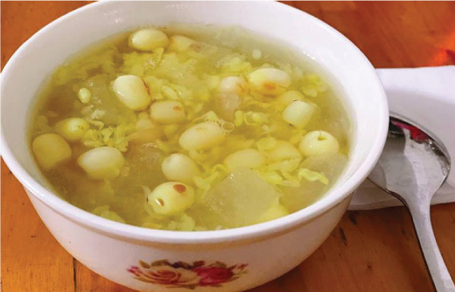 Chè đậu xanh hạt sen