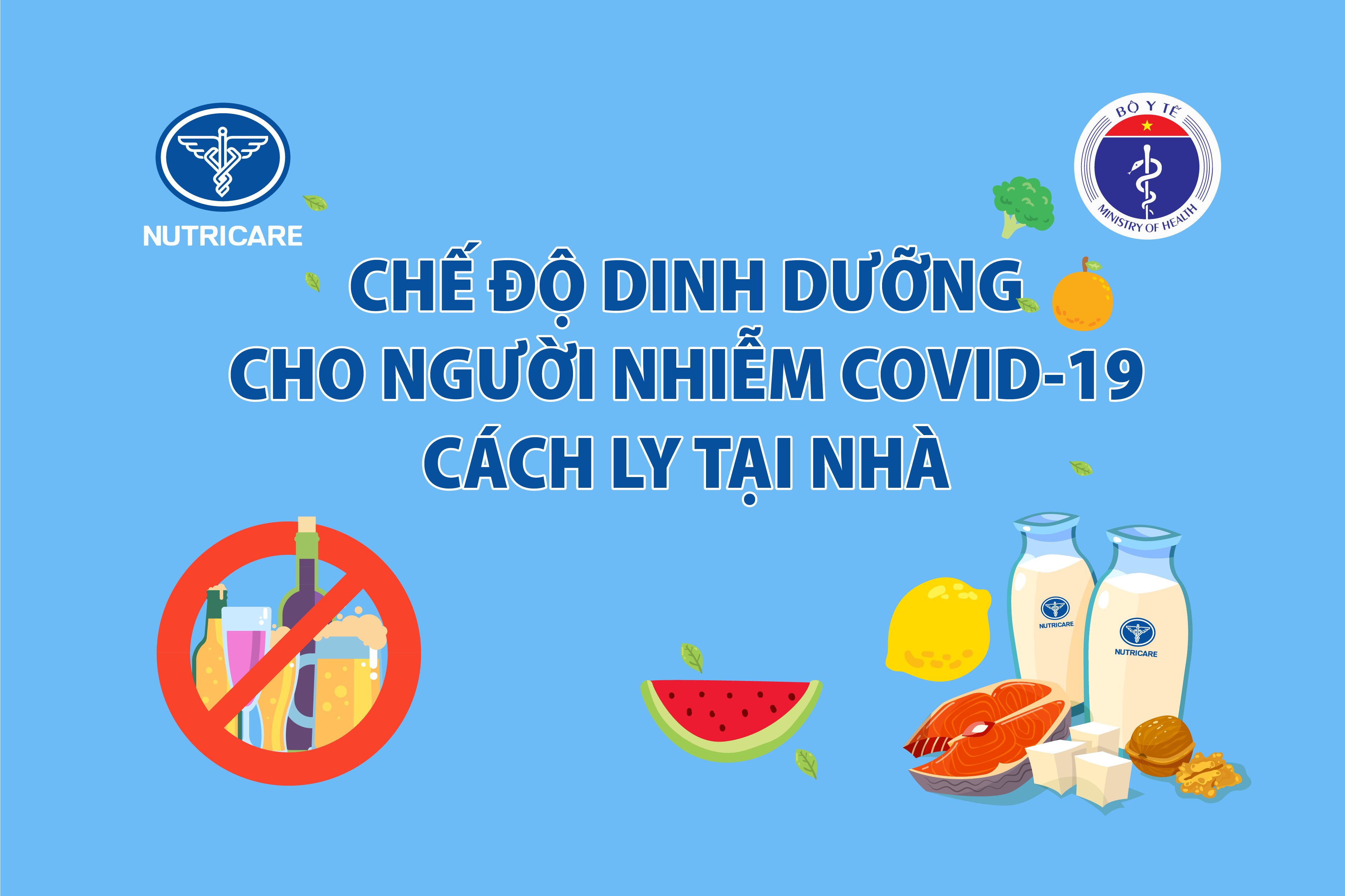 Chế độ dinh dưỡng cho người nhiễm Covid-19 cách ly tại nhà