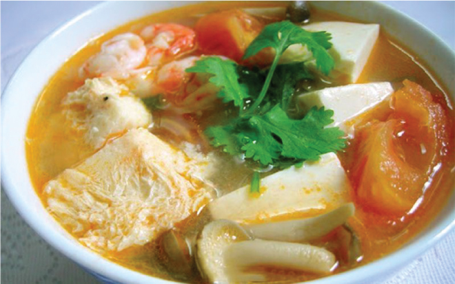 Canh đậu hũ nấm hương