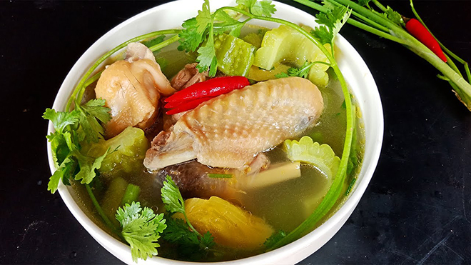Thịt ngan canh khổ qua