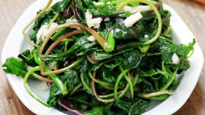 Rau dền xào tỏi