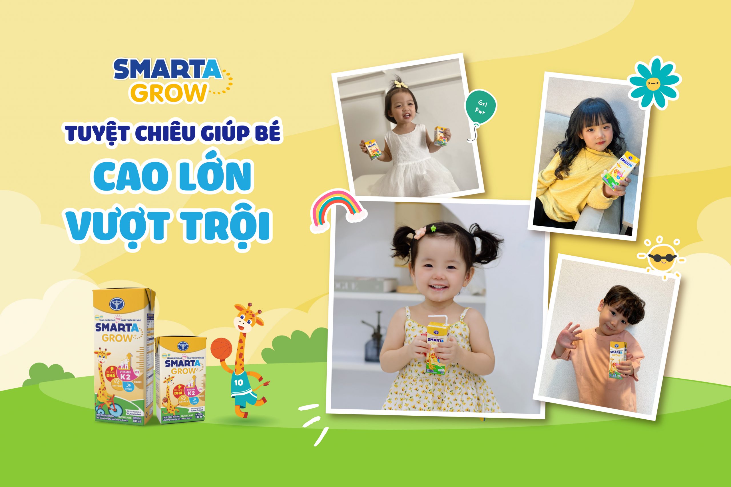 Bí quyết chăm con khéo của cộng đồng hot mom Việt: chọn sữa Smarta Grow+ giúp bé cao lớn vượt trội