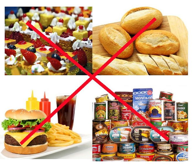 Các thực phẩm có chứa nhóm chất không tốt
