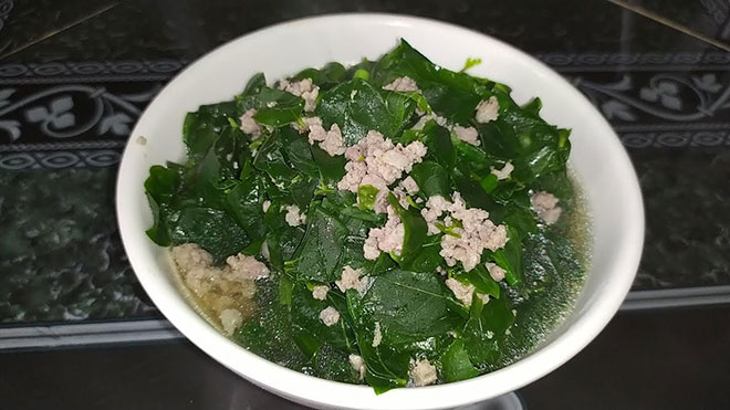Canh rau ngót thịt bằm