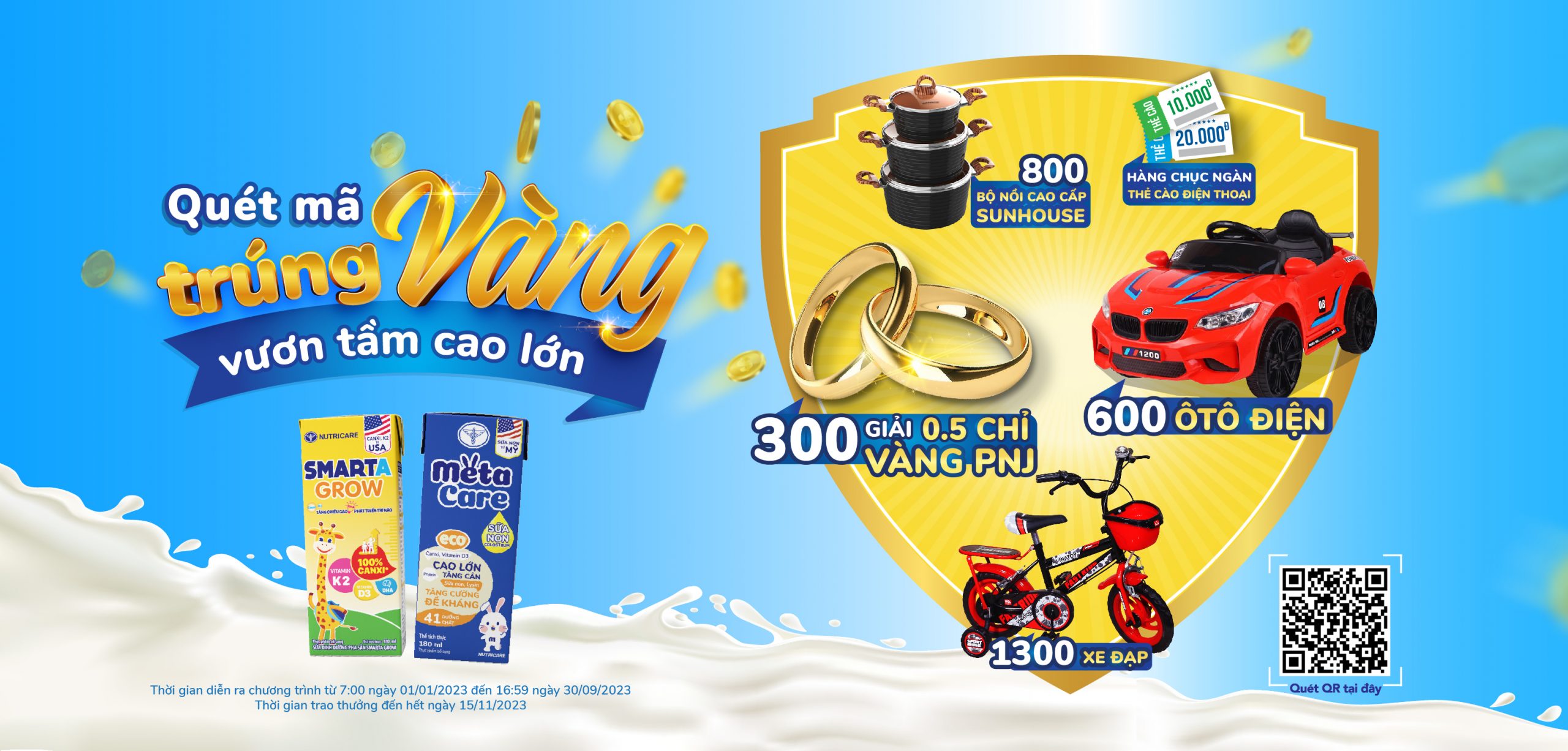 Chào Hè rộn ràng – Nhận ngàn quà tặng cùng CTKM “Quét mã trúng Vàng – Vươn tầm cao lớn”