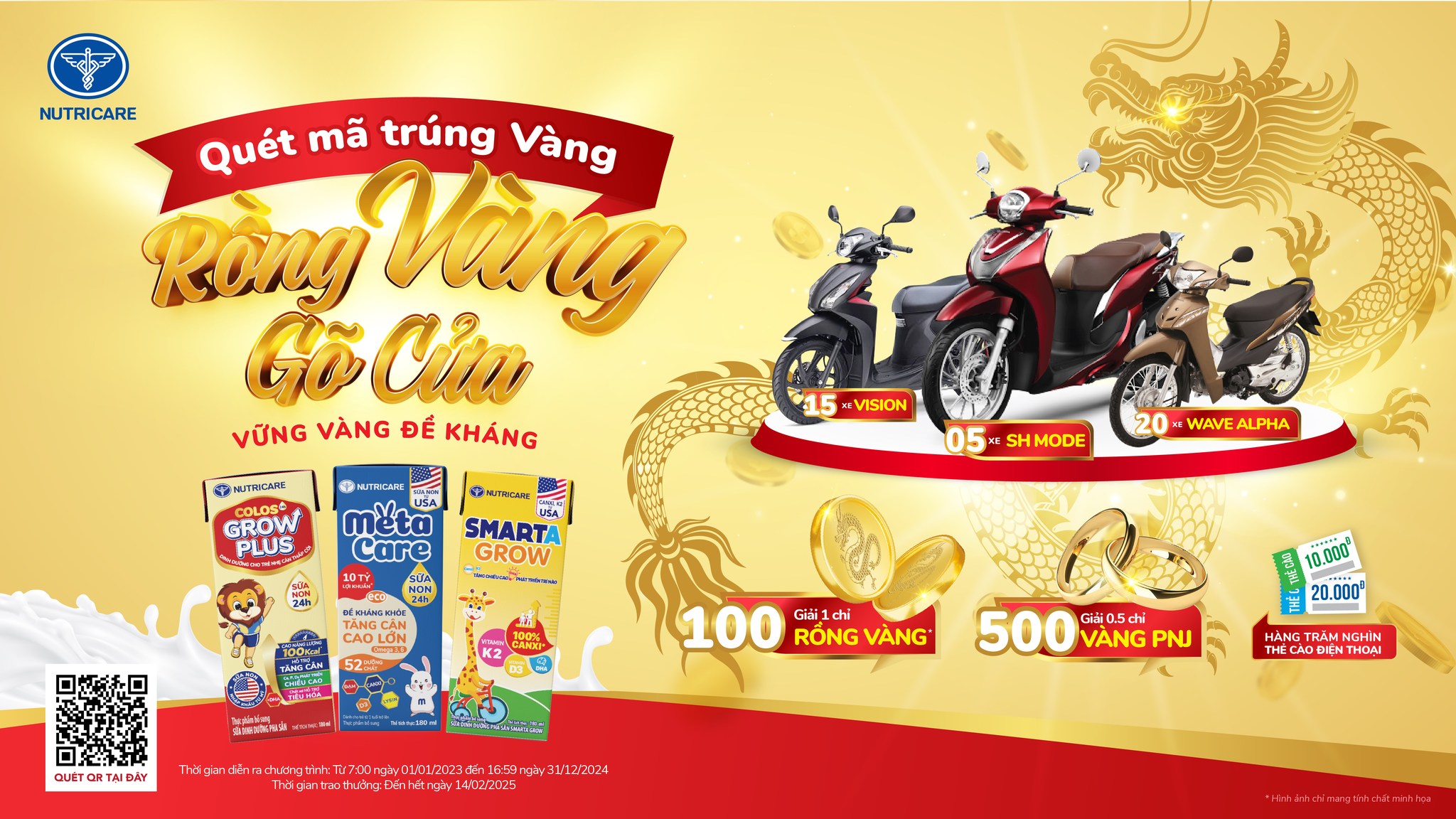 Quét mã trúng vàng – Rồng Vàng gõ cửa