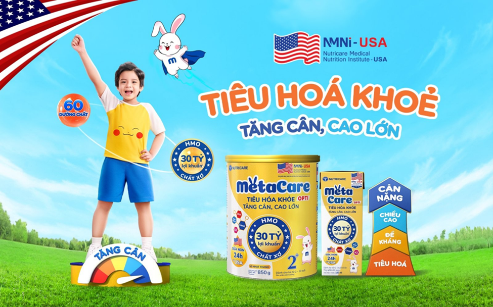 Sữa Metacare Opti – Bí quyết giúp trẻ tiêu hóa khỏe, tăng cân cao lớn