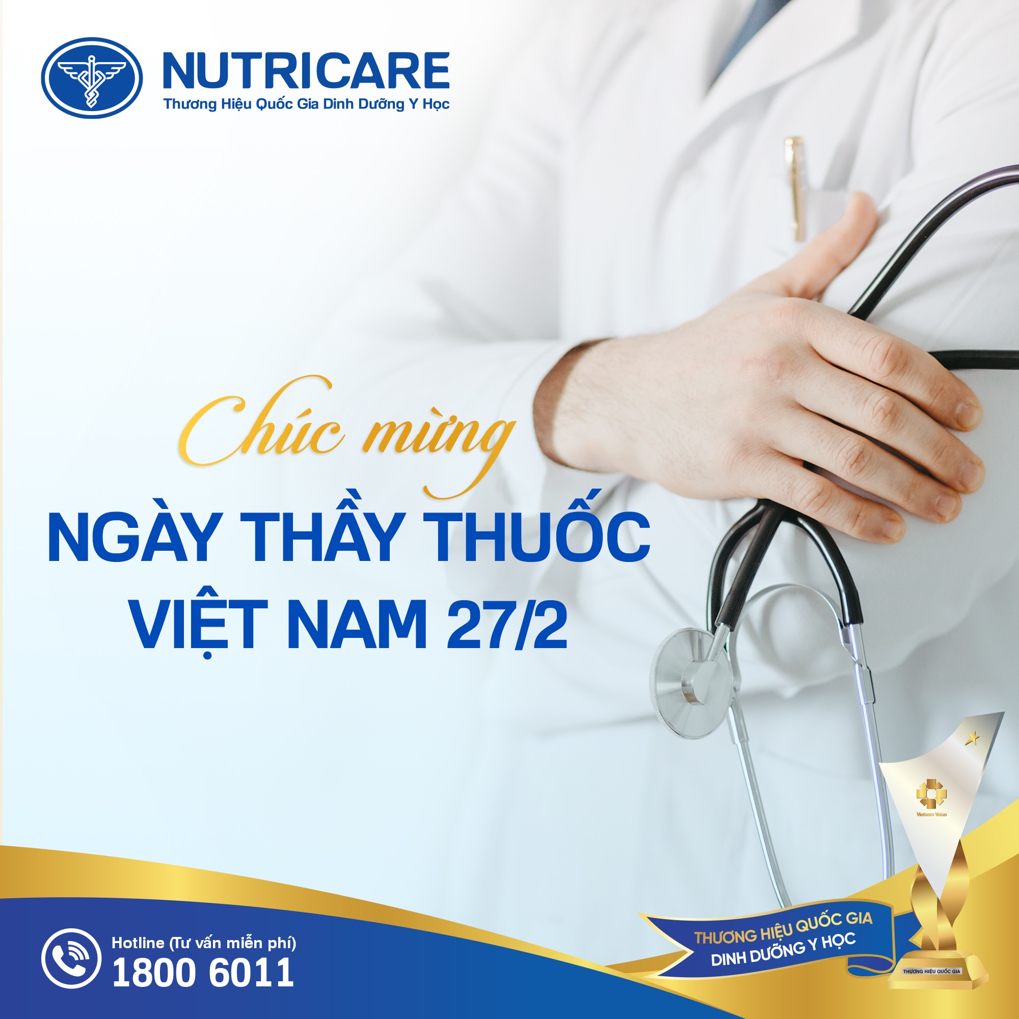 CHÚC MỪNG NGÀY 27/2 – NGÀY CHĂM THẦY THUỐC NUTRICARE