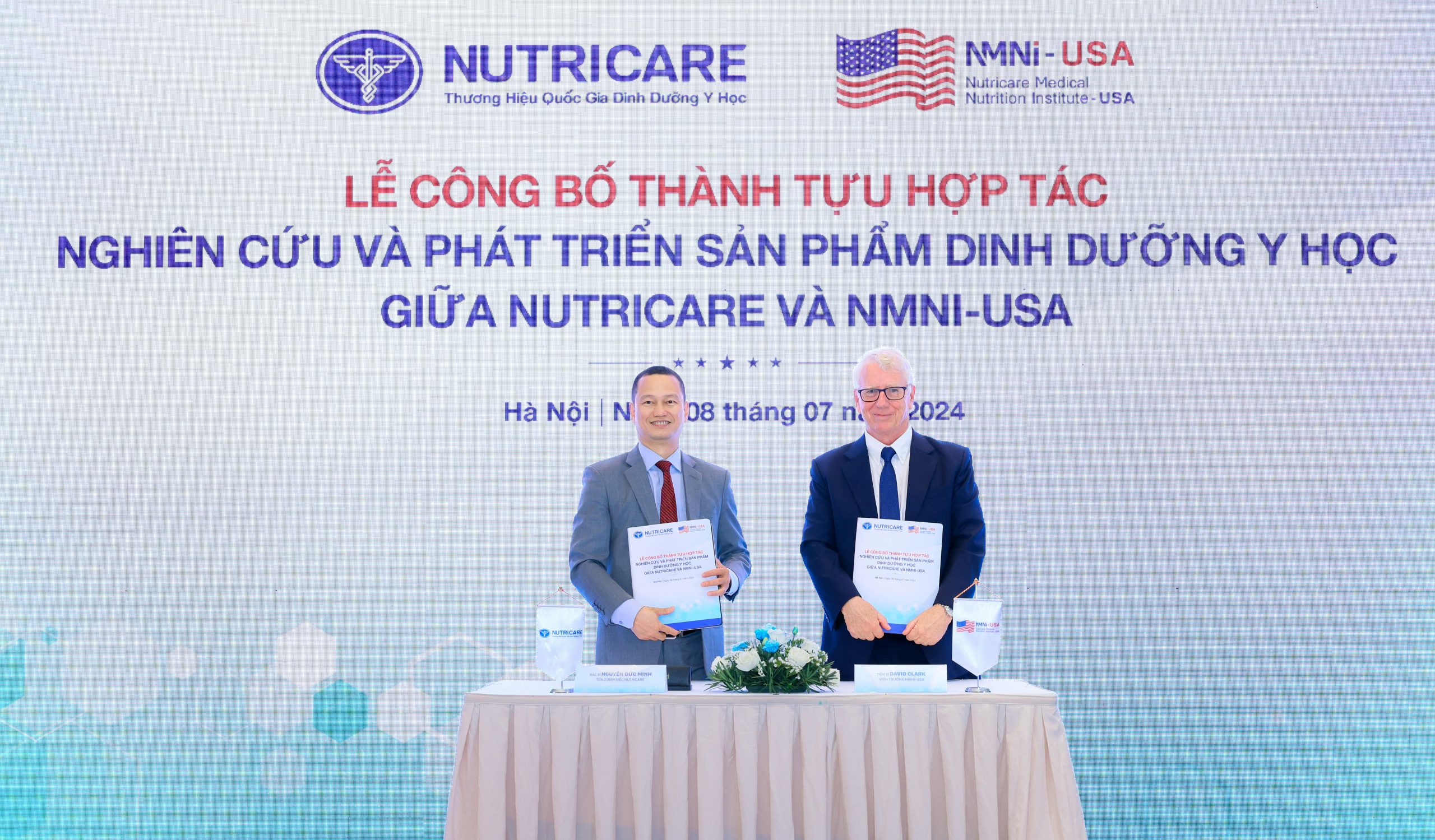 Lễ công bố thành tựu hợp tác Nghiên cứu và Phát triển sản phẩm Dinh dưỡng Y học giữa Nutricare và NMNI-USA